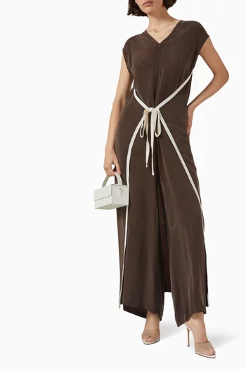 Layered Jumpsuit in Cupro