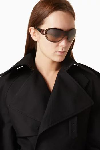 Monogram Shield Sunglasses in Acetate & Metal