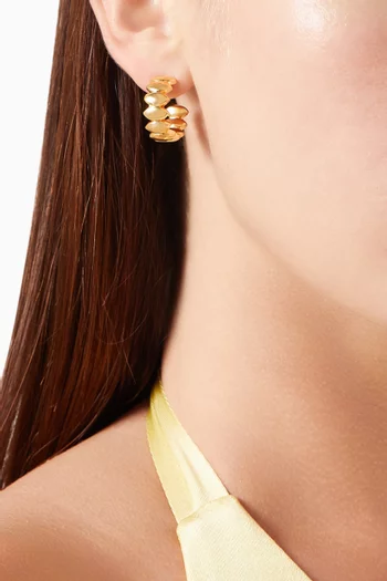 Hoop Earrings in 24kt Gold-plated Sterling Silver