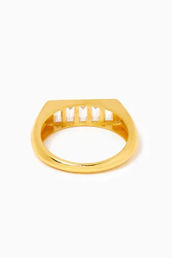 Band Ring in 24kt Gold-plated Sterling Silver