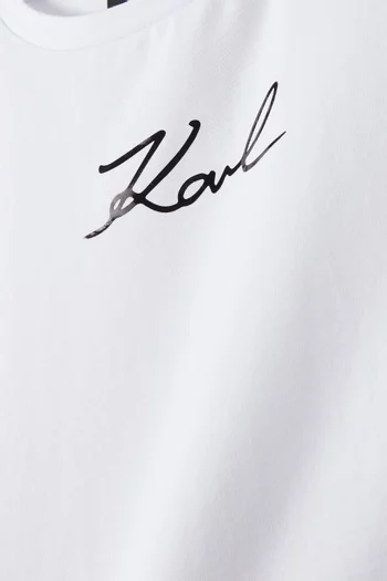 Signature Logo Print T-shirt in Cotton-blend