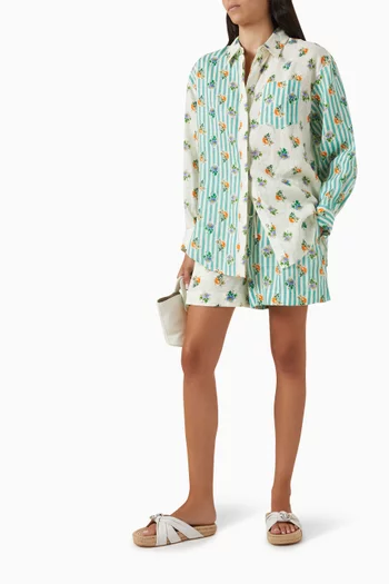 Ref Printed Shorts in Linen