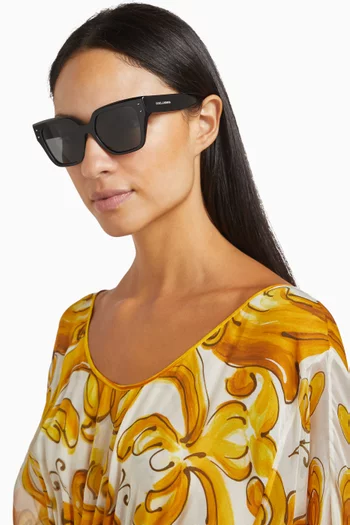 Rectangle Sunglasses in Acetate