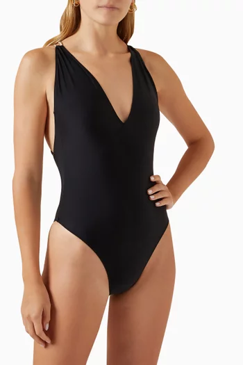 Iride-print One-piece Swimsuit