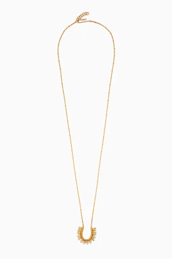 Feminine Waves Chain Necklace in 18k Gold-plated Brass