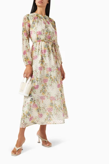 Annalise Floral-print Dress in Chiffon