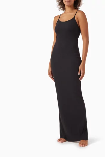 Ribbed Cami Maxi Dress in Cotton-jersey