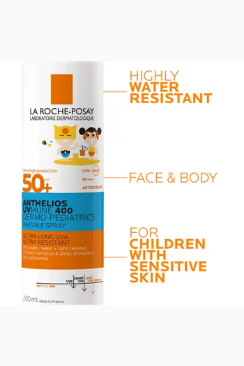 La Roche-Posay Anthelios UVMune 400 Dermo-Pediatrics Invinsible Spray Kids SPF 50+, 200ml