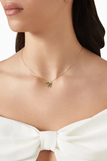 Mini Alicia Bird Diamond Necklace in 18kt Gold