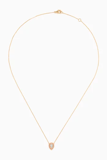 Pear Enamel & Diamond Necklace in 18kt Gold