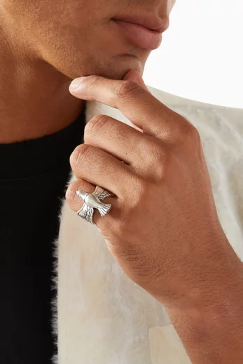 Dove Open Ring in Sterling Silver