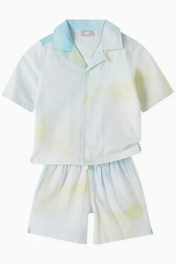 Tie Dye Camp Shirt in Cotton