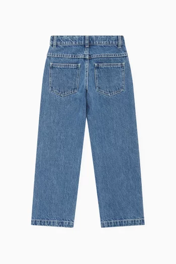 Straight Fit Jeans in Washed Denim