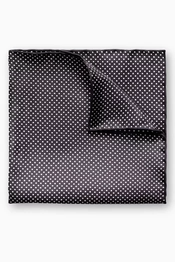 Polka Dots Pocket Square in Silk