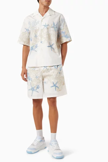 Barocco Sea Shorts in Cotton Poplin