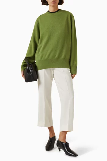 Crewneck Knit Sweater in Cashmere