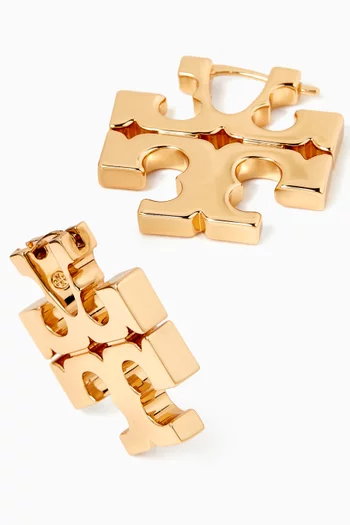 Eleanor Hidden Hoop Earrings in Gold-plated Metal