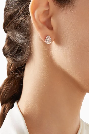 Pear Stud Earrings in Rose Gold-Plated Sterling Silver