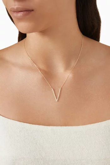 Layered V Necklace in Rose gold-plated Sterling Silver