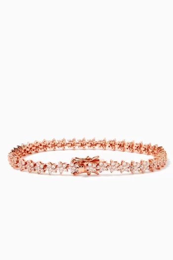 Crystal Starfish Bracelet in Rose gold-plated Sterling Silver