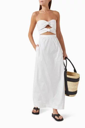 Double-knot Maxi Dress in Stretch-cotton