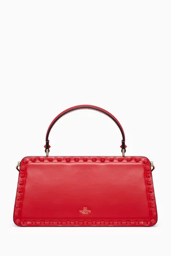 Valentino Garavani Small Rockstud Top-handle Bag in Calfskin Leather