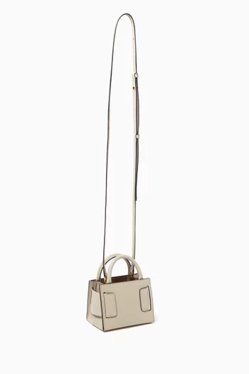 BOBBY SURREAL PALMELLATO CALFSKIN LEATHER MICRO BAG CALFSKIN OVERSIZED SHINY METAL BUCKLE AND LEATHER BELT ADJUSTABLE LEATHER AND CHAIN STRAP:BEIGE:One Size|217384962