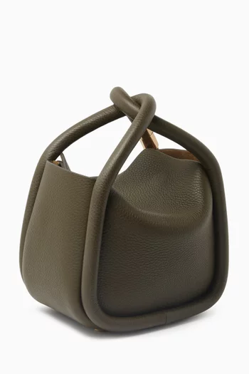 Wonton 20 Top-handle Bag in Pebbled Leather