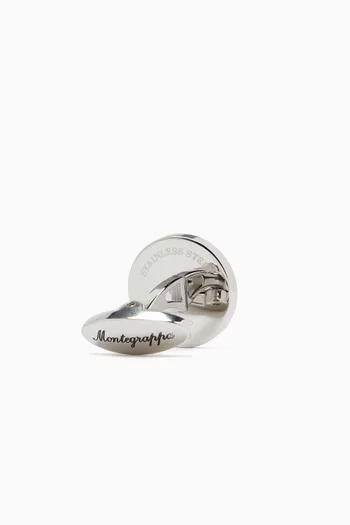 Classico Mother-of-pearl Cufflinks in Stainless Steel