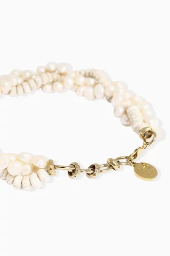 Amalia Pearl Necklace in 18kt Gold-plating