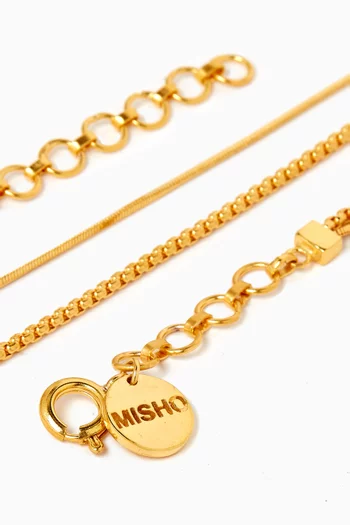 Duo Cascada Necklace in 22kt Gold-plated Bronze
