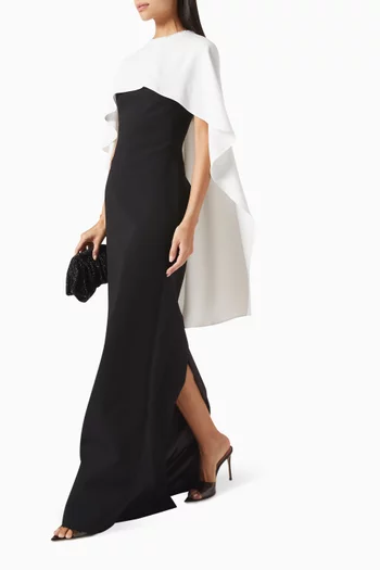 Chiky Draped-panel Maxi Dress in Crepe