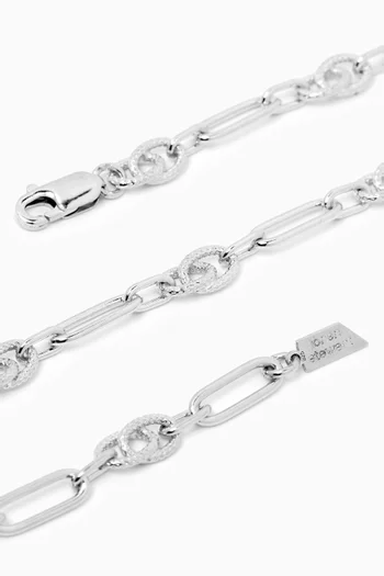 Motley Chain Ankle Bracelet in Sterling Silver