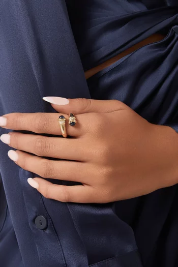 Le Bleu Bijoux Sapphire & Diamond Ring in 14kt Gold