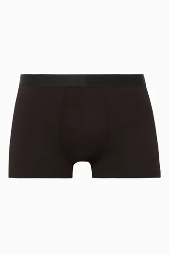 Black Stretch-Cotton Jack Boxer Briefs