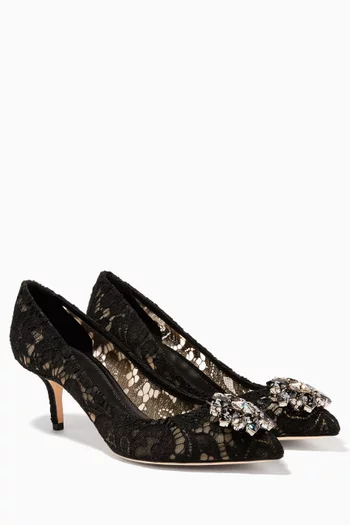 Black Bellucci Lace Pumps