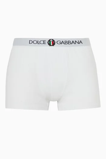 Crest Logo Boxers in Cotton Jersey