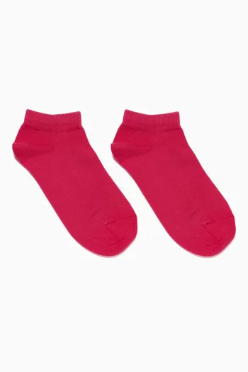 Dark-Pink Family Kids Sneaker Socks
