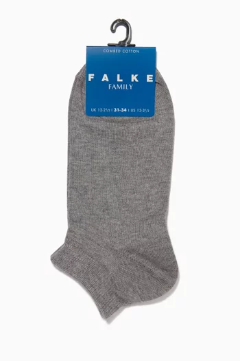 Grey Family Kids Sneaker Socks