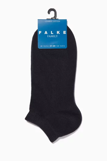 Navy Family Kids Sneaker Socks