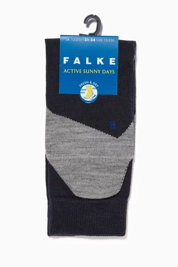 Navy Active Sunny Days Kids Sneaker Socks