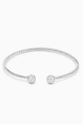 Petite Solari Diamond Bead Bracelet in 18kt White Gold    