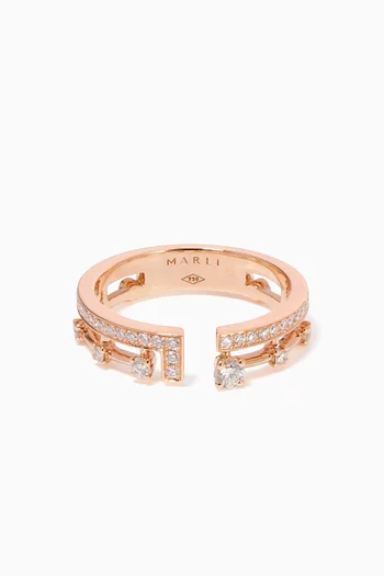 Rose-Gold & Diamond Avenues Index Ring