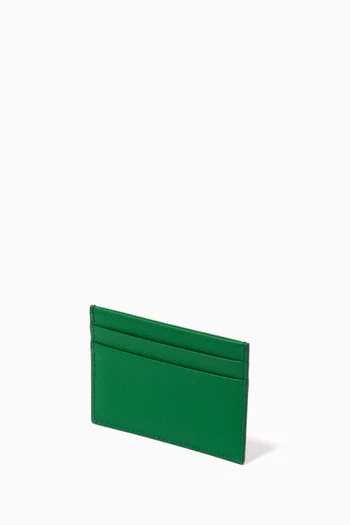 Dauphine Card Holder in Grained Leather