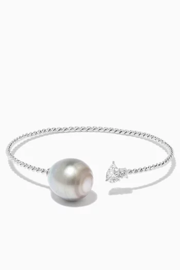 White-Gold & Tahitian Pearl Bracelet   