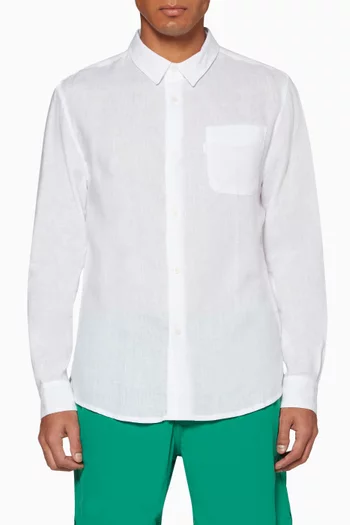 White Monaco Linen Shirt