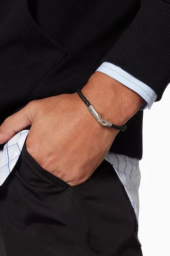 Black SS19 Crew Leather Bracelet  