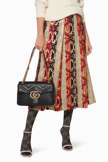 Black Medium GG Marmont 2.0 Quilted Shoulder Bag