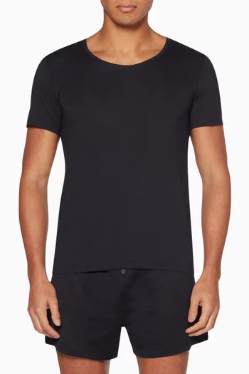 Black Cotton Superior Short-Sleeve T-Shirt
