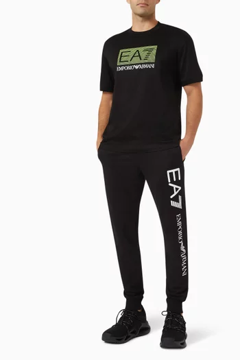EA7 Logo Train Seris Sweatpants in Cotton